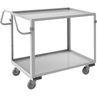 Chariot avec tablettes de calibre industriel, 2 Tiers, 22-1/2" la x 36-1/2" h x 42-7/16" p, Capacit&eacute; 600 lb Auto-Cam