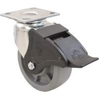 Emaxx Caster, Swivel with Brake, 4" (101.6 mm), Envirothane, 1000 lbs. (453.6 kg.) Auto-Cam