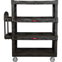 Chariot utilitaire robuste et ergonomique, 4 tiers, 24-1/4" x 62-2/5" x 54-1/10", Capacit&eacute; 700 lb Auto-Cam
