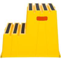 Industrial Step Stool, 2 Steps, 26" x 22-7/16" x 19-11/16" High Auto-Cam