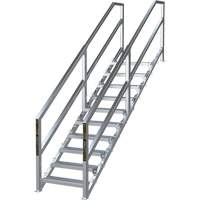 SmartStairs 6-10 Steps Modular Construction Stair System, 75" H Auto-Cam