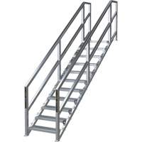 SmartStairs 11-16 Steps Modular Construction Stair System, 120" H Auto-Cam