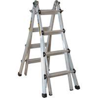 Telescoping Multi-Position Ladder, Aluminum, 300 lbs., CSA Grade 1A MP923 | Auto-Cam