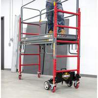 Complete Motorized Buildman 6' Baker Scaffold Kit, 31" D x 118-3/4" H Auto-Cam