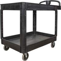 Utility Cart, 2 Tiers, 25-5/8" x 33-1/2" x 43-3/4", 550 lbs. Capacity Auto-Cam