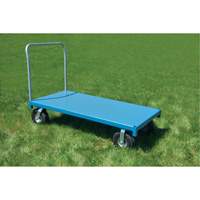 Heavy-Duty Platform Truck, 48" L x 24" W, 1200 lbs. Capacity, Flat Free Casters Auto-Cam