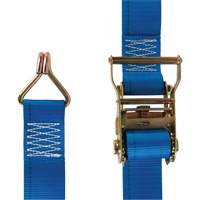 Tendeur d'arrimage utilitaire robuste, Crochet en J, 2" la x 20' lo, Charge d'utilisation 500 lb (227 kg) Auto-Cam