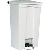 Flat Top Trash Can, Polyethylene, 23 US gal. Capacity Auto-Cam