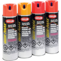 Industrial Quik-Mark Solvent-Based Inverted Marking Paint, 17 oz., Aerosol Can Auto-Cam