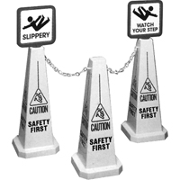 "Caution" Lamba Traffic Cones, English with Pictogram Auto-Cam
