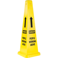 "People Working Above" Traffic Cones, English with Pictogram Auto-Cam