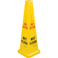 "Wet Floor" Lamba Traffic Cones, English with Pictogram Auto-Cam