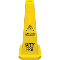 "Safety First" Lamba Traffic Cones, English with Pictogram Auto-Cam