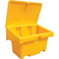 Salt Sand Container SOS, With Hasp, 42" x 29" x 30", 11 cu. Ft., Yellow Auto-Cam