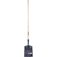 Pro Square Point Shovel, Wood, Tempered Steel Blade, Straight Handle, 48" Long Auto-Cam