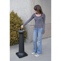 Groundskeeper Tuscan Cigarette Waste Collector, Free-Standing, Metal, 1 US gal. Capacity, 38-1/2" Height Auto-Cam