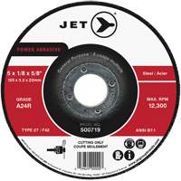 Power Abrasive Cut-Off Wheel, 4-1/2" x 1/8", 7/8" Arbor, Type 27, 13300 RPM Auto-Cam