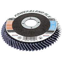 PowerBlend FLX Flexible Flap Disc, 4-1/2" x 7/8", Type 27, Z60 Grit, Zirconia Alumina Auto-Cam