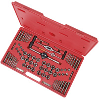 Premium SAE/Metric Alloy Tap & Die Set, 76 Pieces Auto-Cam