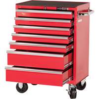 PRC2707 Pro Series Roller Cabinet, 7 Drawers, 27" W x 16" D x Red Auto-Cam