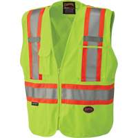 6936 Veste de s&eacute;curit&eacute; d&eacute;tachable en 5 points, Jaune lime haute visibilit&eacute;, 2T-Grand, Polyester Auto-Cam