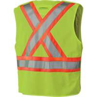 6936 Veste de s&eacute;curit&eacute; d&eacute;tachable en 5 points, Jaune lime haute visibilit&eacute;, 2T-Grand, Polyester Auto-Cam
