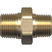 Hex Nipple, Brass, 3/4" x 1/2", NPT x NPT Auto-Cam