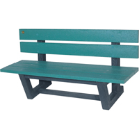 Bancs de parc d'ext&eacute;rieur, Plastique recycl&eacute;, 60" lo x 22-13/16" la x 29-13/16" h, Vert Auto-Cam