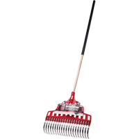 Multi-Purpose Lawn Rake, 20" Blade, 20 Tines, Hardwood Handle, Steel Blade Auto-Cam