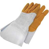 Gants de soudage &agrave; l'arc TIG en cuir de daim retourn&eacute; Gander Brand, Cuir fleur de daim, Taille 10 Auto-Cam