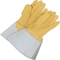 Gants de soudage &agrave; l'arc TIG en cuir de daim retourn&eacute; Gander Brand, Cuir fleur de daim, Taille 10 Auto-Cam