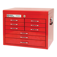 PRO+ Series Top Chest, 26" W, 9 Drawers, Red Auto-Cam