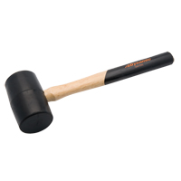 Rubber Mallet, 1 lbs., Wood Handle, 11-3/4" L Auto-Cam