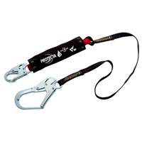 PRO Shock-Absorbing Lanyard, 4', Rebar Hook Center, Snap Hook Leg Ends, Kevlar&reg; Auto-Cam