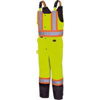 5041BB Pantalon &agrave; bretelles matelass&eacute; imperm&eacute;able, Polyester, Grand, Jaune lime haute visibilit&eacute; Auto-Cam