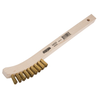 Small Cleaning Scratch Brushes, Brass, 2 x 9 Wire Rows, 8-5/8" Long Auto-Cam