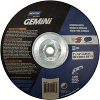 Meule soucoupes Gemini, 9" x 1/4", Arbre 5/8"-11, Oxyde d'aluminium, Type 28 Auto-Cam