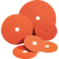 Blaze&reg; Fiber Discs, Ceramic Alumina, 24, 4-1/2" Dia x 7/8" Arbor Auto-Cam