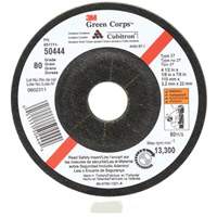 Green Corps Flexible Grinding Wheel, 4-1/2" x 1/8", 7/8" Arbor, Ceramic, Type 27 Auto-Cam