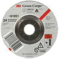 Green Corps Flexible Grinding Wheel, 5" x 1/4", 7/8" Arbor, Ceramic, Type 1 Auto-Cam