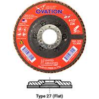 OVATION MEULE LAMELLE41/2X5/811 GRAIN36, 4-1/2" x 5/8"-11, Type 27, Grain 36, Zirconium Auto-Cam