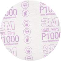 Disque de finition en pellicule Hookit, dia 5", Grain P1000, Oxyde d'aluminium Auto-Cam