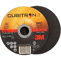 Cut-Off Wheels - CubitronII, 5" x 0.045", 7/8" Arbor, Type 27, Ceramic, 12250 RPM Auto-Cam