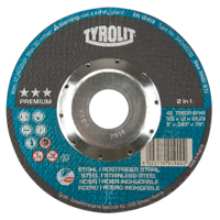 Premium 2 in 1 Thincut Cut-Off Wheel, 5" x 0.045", 7/8" Arbor, Type 27, Aluminum Oxide, 12250 RPM Auto-Cam