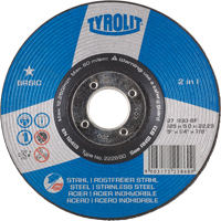 Basic 2-in-1 Grinding Wheel, 4-1/2" x 1/4", 7/8" Arbor, Type 27 Auto-Cam