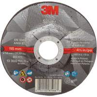 Silver Cut-Off Wheel, 4-1/2" x 0.045", 7/8" Arbor, Type 27, Ceramic, 13300 RPM Auto-Cam