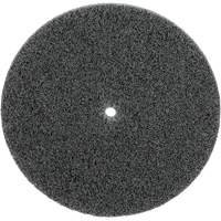 Meule unitaris&eacute;e EXL Scotch-Brite, 5" x 1/4", Arbre de 1/4", Grain de Fin, Carbure de silicium Auto-Cam