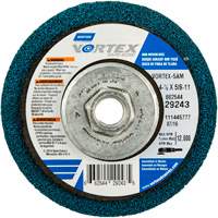 Vortex Rapid Blend Non-Woven Depressed Center Abrasive Disc, 4-1/2" Dia., 100-120 Grit, Aluminum Oxide Auto-Cam