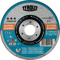 Cerabond X Grinding Wheel, 5" x 9/32", 7/8" Arbor, Ceramic, Type 27 Auto-Cam