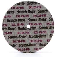 Meule unitaris&eacute;e EXL Scotch-Brite, 6" x 1/4", Arbre de 1/4", Grain de Fin, Carbure de silicium Auto-Cam